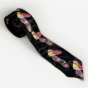 Vintage Strapps Slim Necktie Psychedelic Hippie Groovy Art Tie‎ Multicolor Shoes